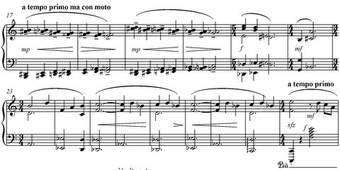 extract from Interlude score