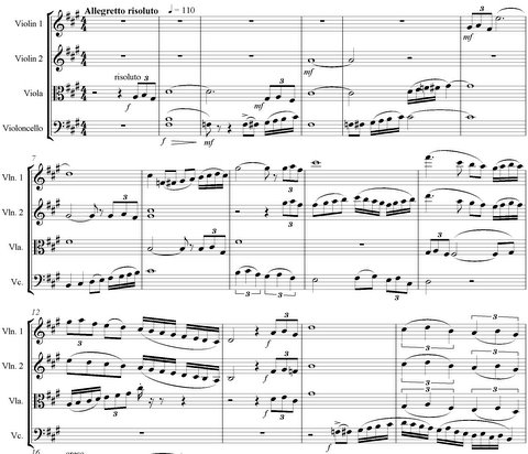extract from opening of first mvt.